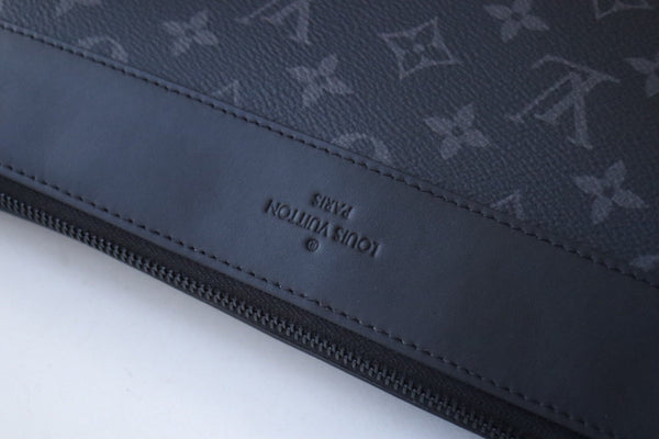 LV Pochette Voyage Souple Black Flower Monogram Eclipse Canvas 179420