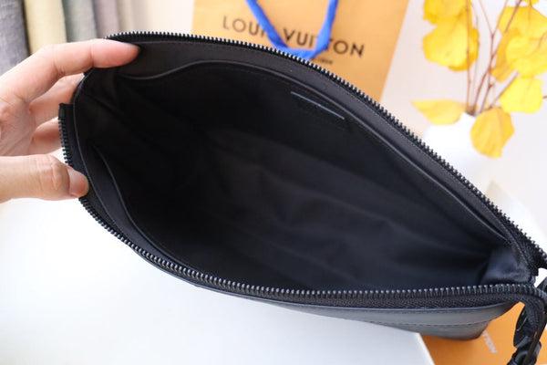 LV Pochette Voyage Souple Black Flower Monogram Eclipse Canvas 179420