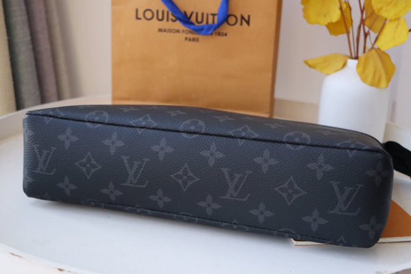 LV Pochette Voyage Souple Black Flower Monogram Eclipse Canvas 179420