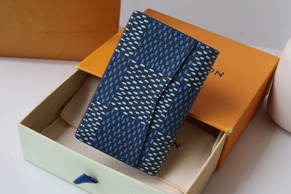 LV Pocket Wallet Blue Damier Heritage Canvas 217107