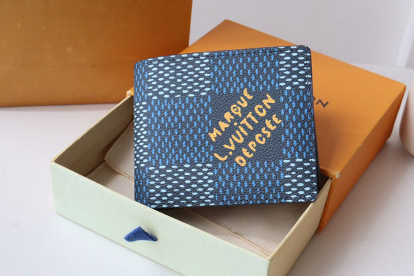 LV Multiple Wallet Blue Damier Heritage Canvas 217108