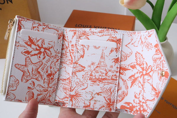 LV By the Pool Victorine Wallet Pink Monogarm Tiles Print Canvas 204713