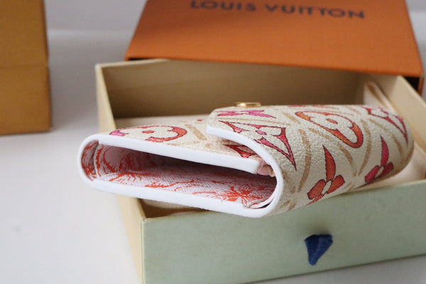 LV By the Pool Victorine Wallet Pink Monogarm Tiles Print Canvas 204713