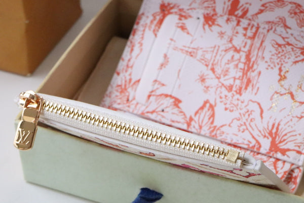 LV By the Pool Victorine Wallet Pink Monogarm Tiles Print Canvas 204713