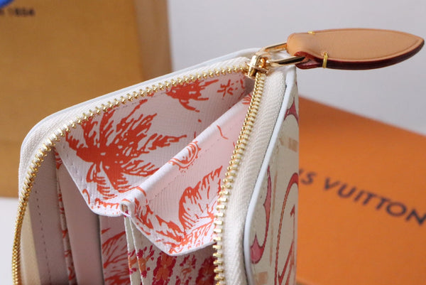 LV By the Pool Zippy Coin Purse Pink Monogarm Tiles Print Canvas 204710