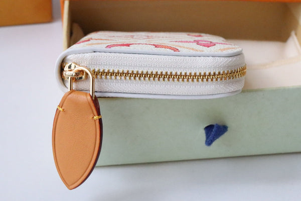 LV By the Pool Zippy Coin Purse Pink Monogarm Tiles Print Canvas 204710