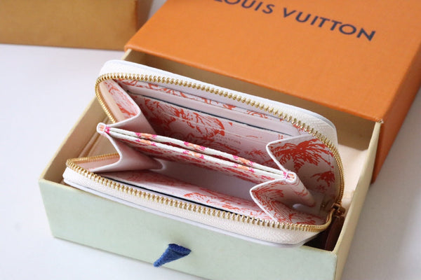 LV By the Pool Zippy Coin Purse Pink Monogarm Tiles Print Canvas 204710