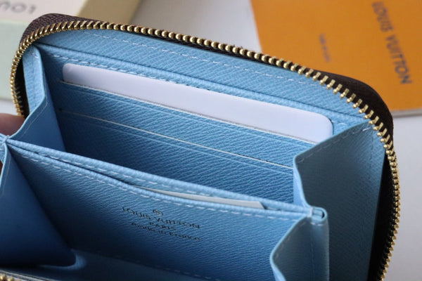 LV x SY Yellow Duck Zippy Coin Purse Brown Blue Monogram Canvas 204664