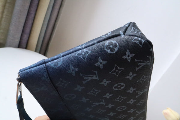 LV Pochette Voyage Souple Khaki Blue Monogram Canvas 224142