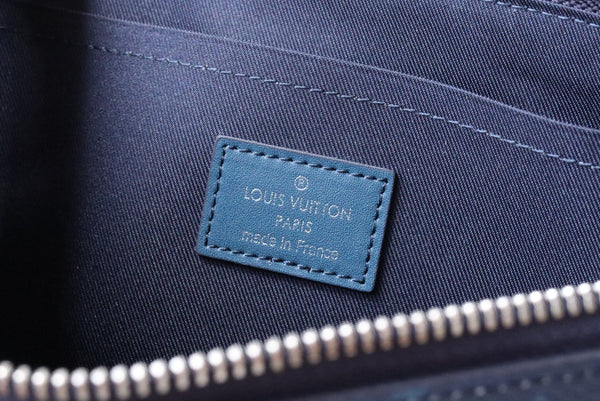 LV Pochette Voyage Souple Khaki Blue Monogram Canvas 224142