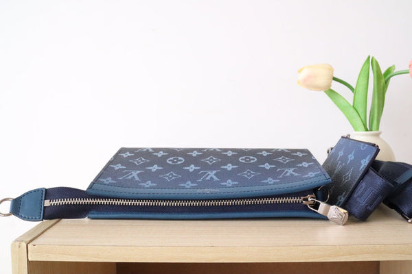 LV M11544 Gaston Wearable Wallet Navy Blue Monogram Canvas 224248