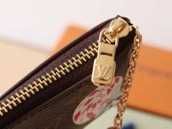 LV M12229 Key Pouch Candy Red Monogram Canvas 224252
