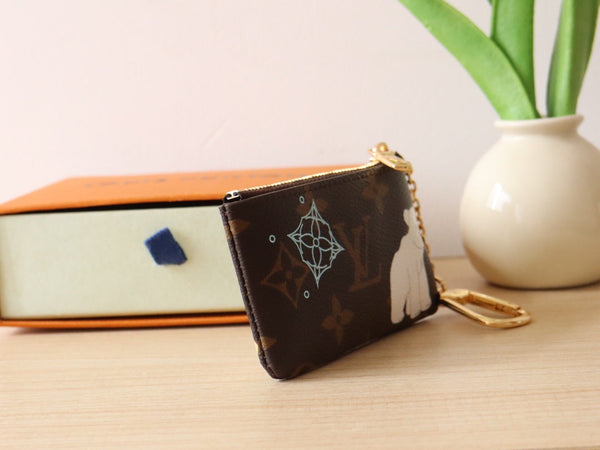 LV M12229 Key Pouch Azur Frost Monogram Canvas 224253