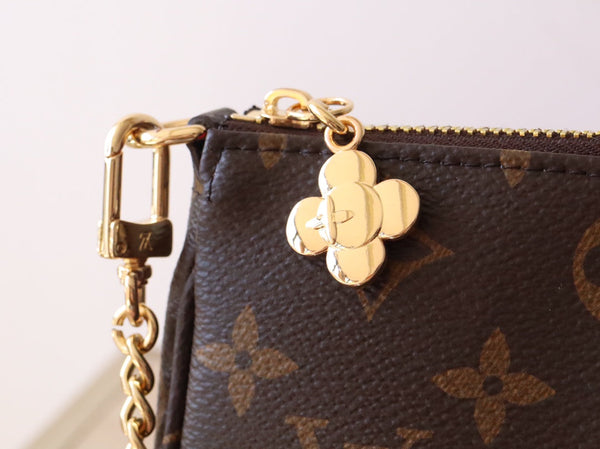 LV M12205 Mini Pochette Accessoires Candy Red Monogram Canvas 224255