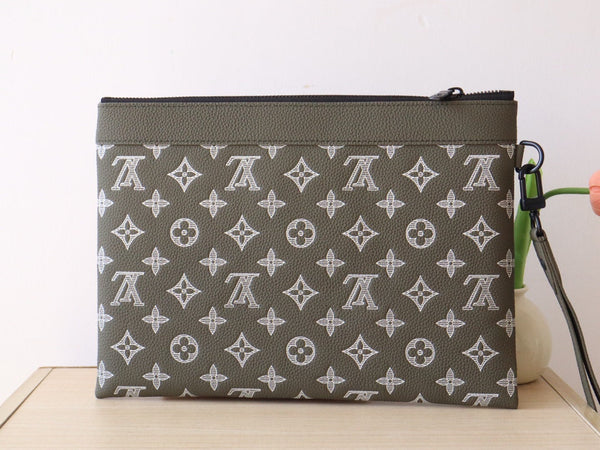 LV Pochette Voyage Anthracite Grey Monogram Cowhide 224278