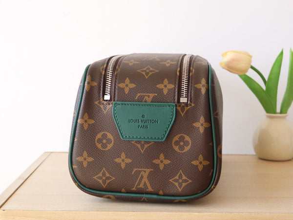 LV Dopp Kit Borneo Green Monogram Macassar Canvas 224218