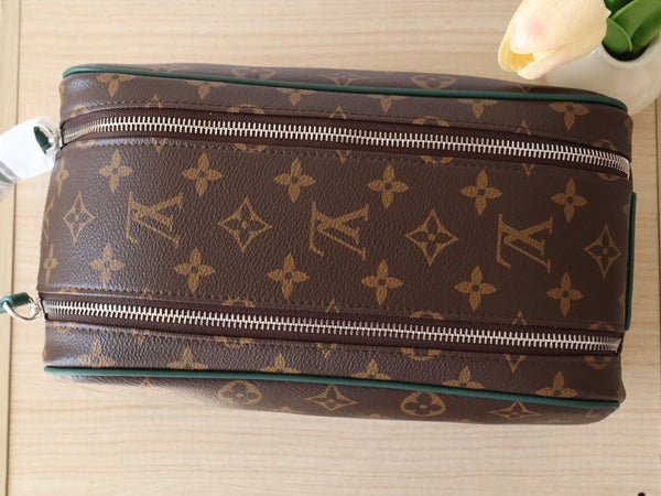LV Dopp Kit Borneo Green Monogram Macassar Canvas 224218