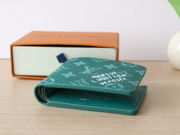 LV Multiple Wallet Green Monogram Heritage Canvas 224165