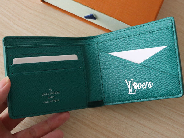 LV Multiple Wallet Green Monogram Heritage Canvas 224165