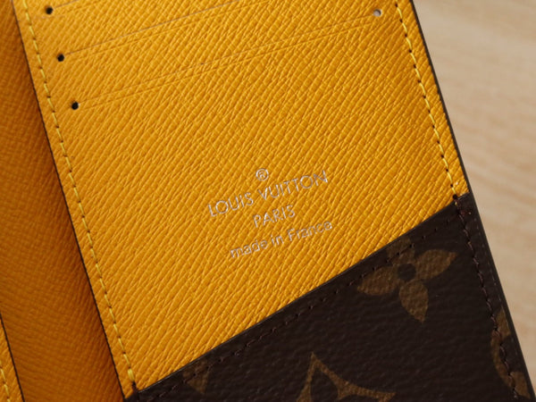 LV Pocket Card Holder Wallet Yellow Monogram Canvas & Cowhide 224113