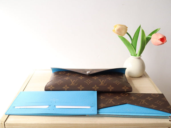 LV M12359 Kirigami Organizer Wallet Gaston Blue Cowhide 247859