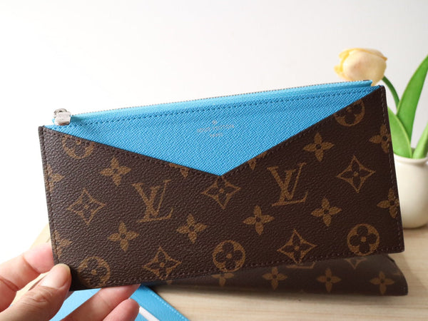 LV M12359 Kirigami Organizer Wallet Gaston Blue Cowhide 247859