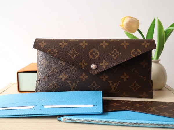 LV M12359 Kirigami Organizer Wallet Gaston Blue Cowhide 247859