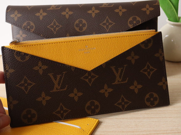 LV M12359 Kirigami Organizer Wallet Safran Yellow Cowhide 247861