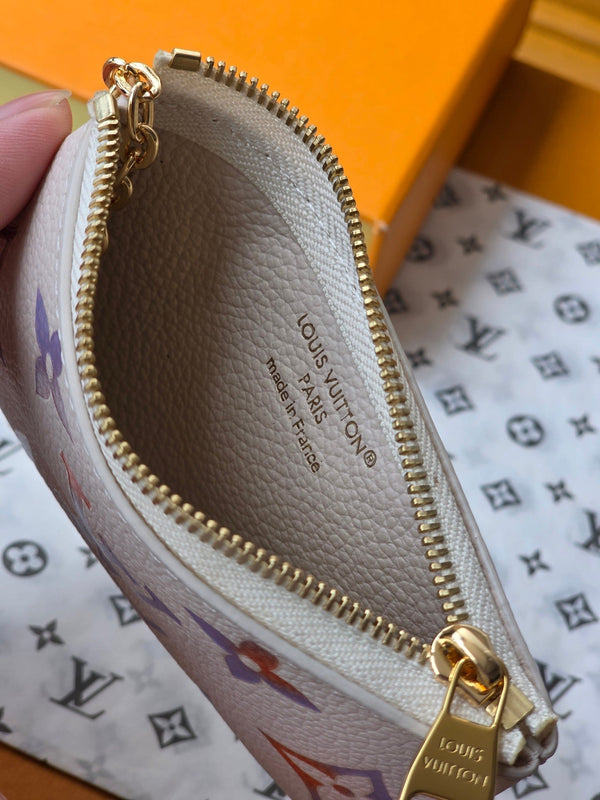 LV M25597 Key Pouch Dream Beige Embossed Grained Cowhide GHW