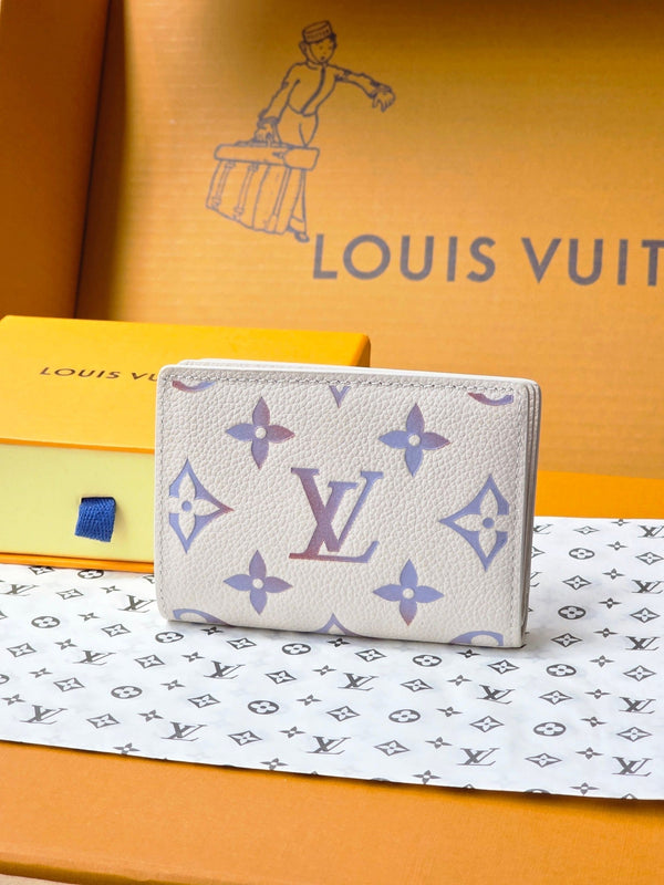 LV M25595 Cléa Wallet Dream Beige Embossed Grained Cowhide - Light GHW