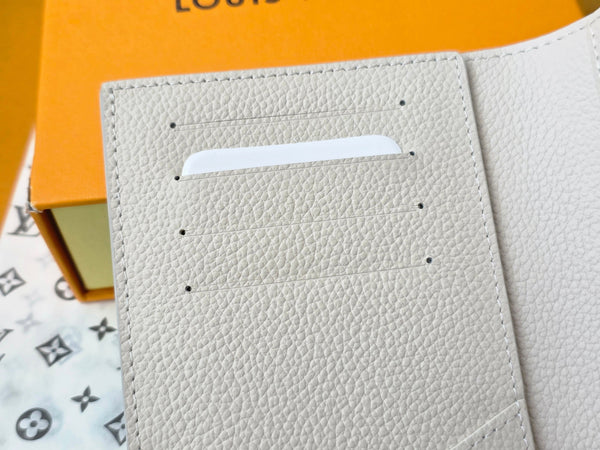LV M25917 Passport Cover Dream Beige Embossed Grained Cowhide
