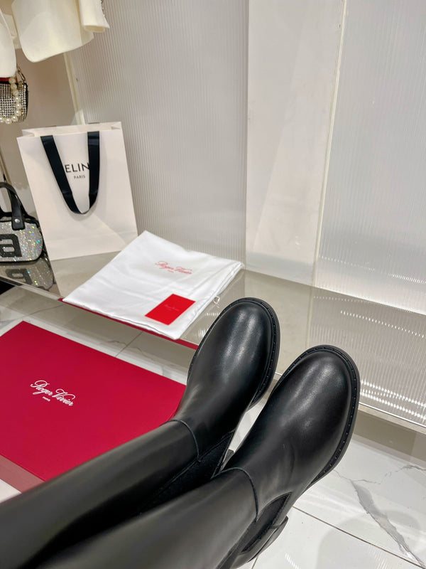 Viv High Boots Black Cowhide 365204