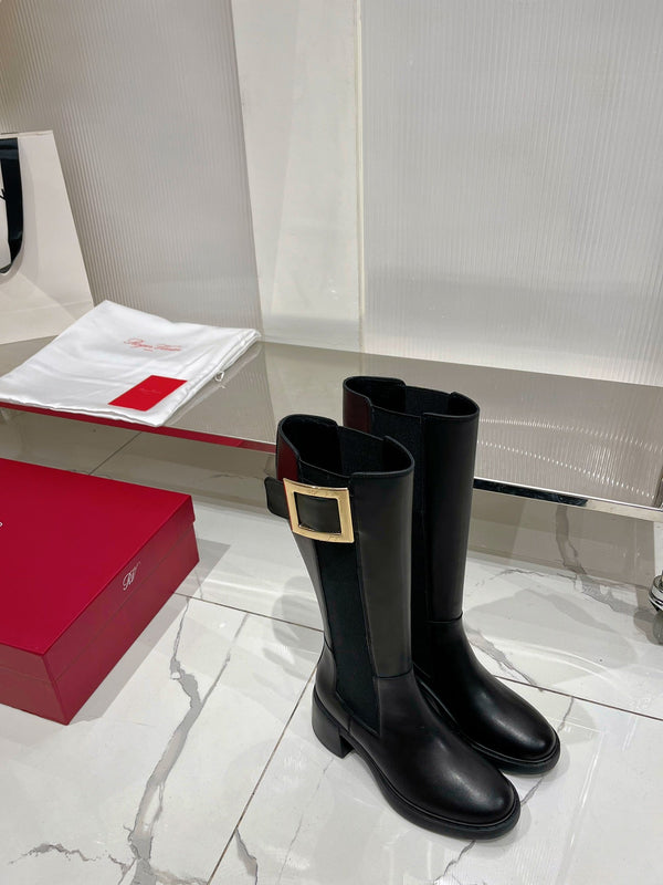 Viv High Boots Black Cowhide 365204