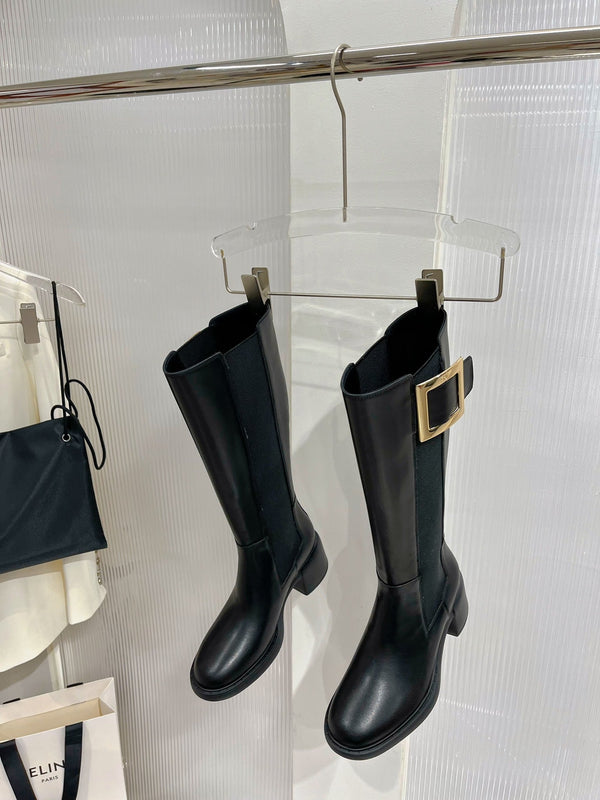 Viv High Boots Black Cowhide 365204