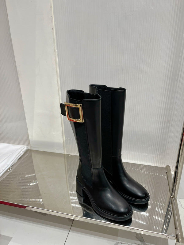 Viv High Boots Black Cowhide 365204