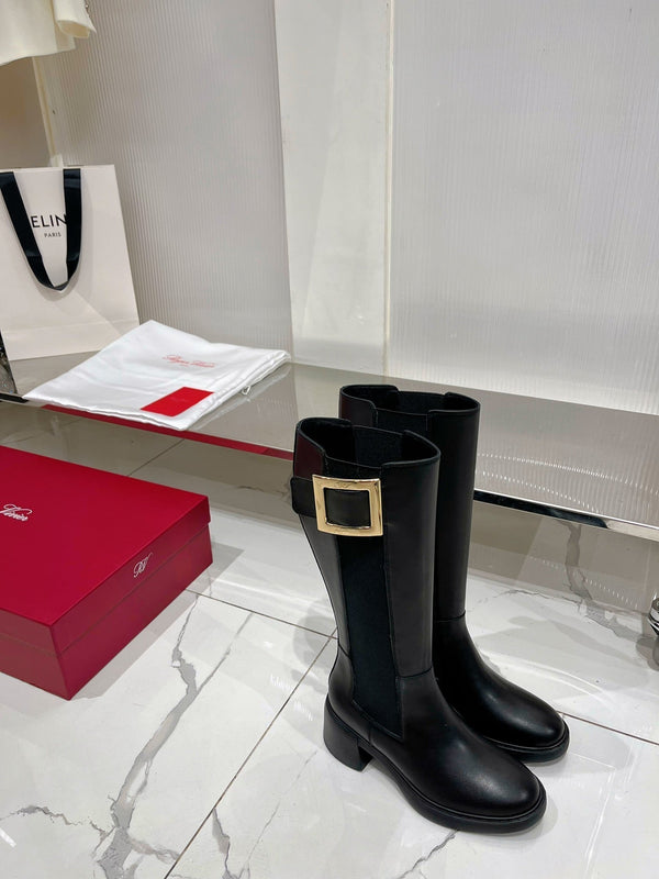 Viv High Boots Black Cowhide 365204