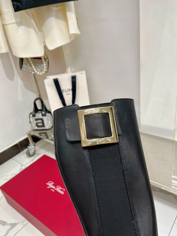 Viv High Boots Black Cowhide 365204