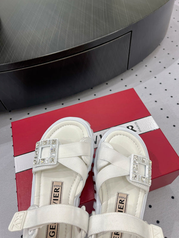 Viv Comfort Sandals White Sheepskin 295953