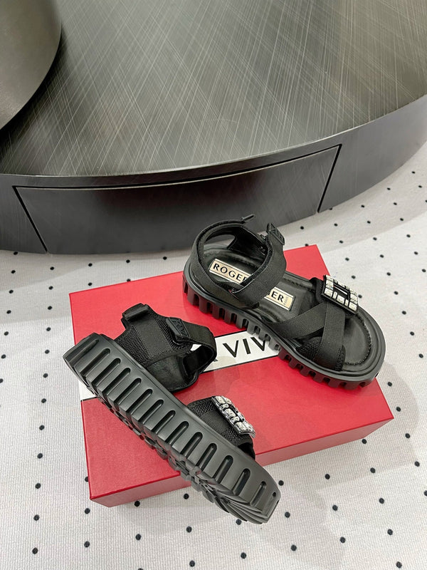 Viv Comfort Sandals Black Sheepskin 295954