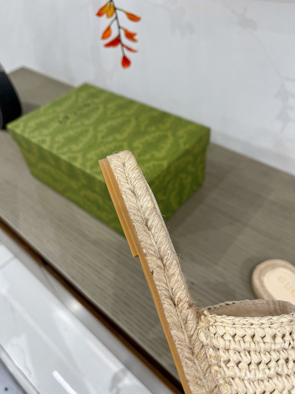 ESPADRILLAS GG INTERLOCKING G TESSUTO CREMA