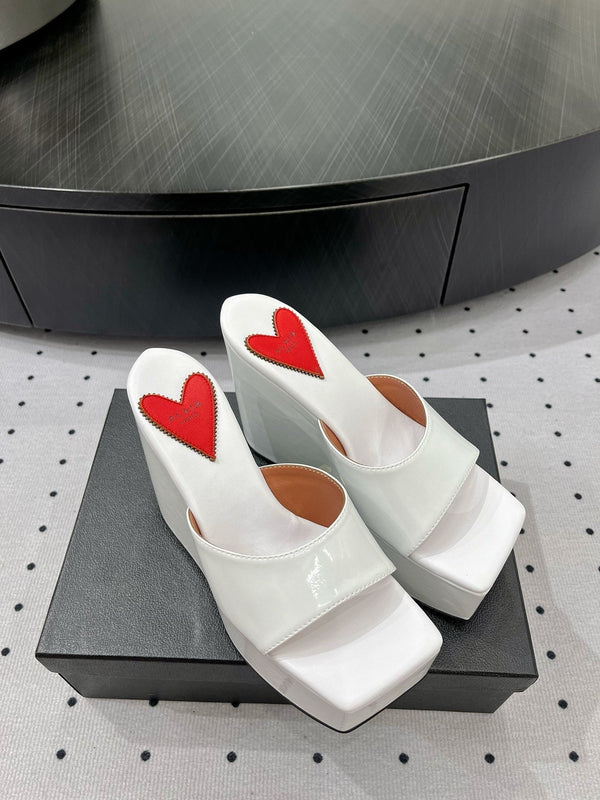 Alaila High Sandal 115mm In White Glossy Lambskin 954874