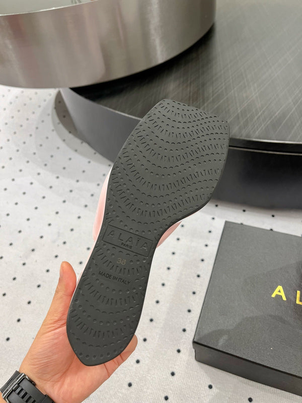 Alaila High Sandal 115mm In Pink Glossy Lambskin 954876