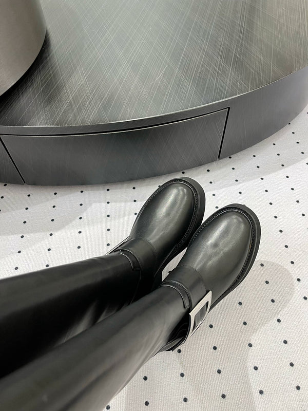 Stivali Viv Ranger in pelle di vitello nera 365206