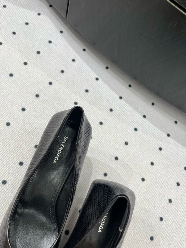 DÉCOLLETÉ CLASSICHE 65MM IN PELLE DI VITELLO NERA CON MOTIVO LUCERTOLA