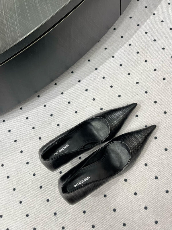 DÉCOLLETÉ CLASSICHE 65MM IN PELLE DI VITELLO NERA CON MOTIVO LUCERTOLA