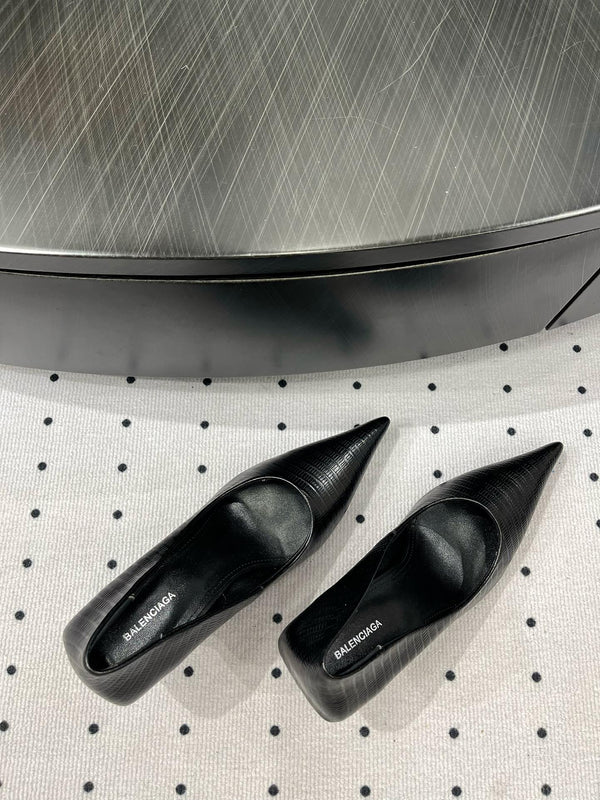 DÉCOLLETÉ CLASSICHE 65MM IN PELLE DI VITELLO NERA CON MOTIVO LUCERTOLA