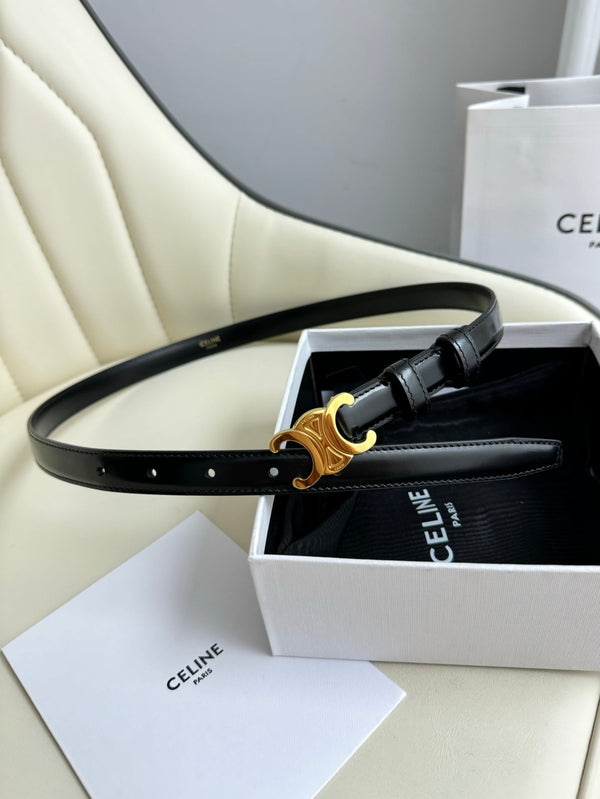 CEL Gold Buckle 18mm Belt Black Cowhide 179731