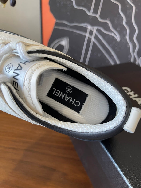 Baskets CC Printemps-Été Daim Cuir Noir Blanc 623167
