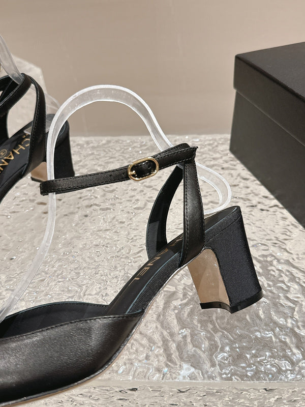slingbacks 60 black lambskin cc logo