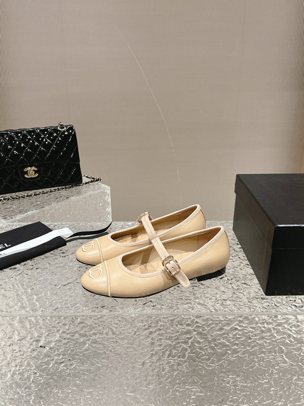 mary janes beige calfskin